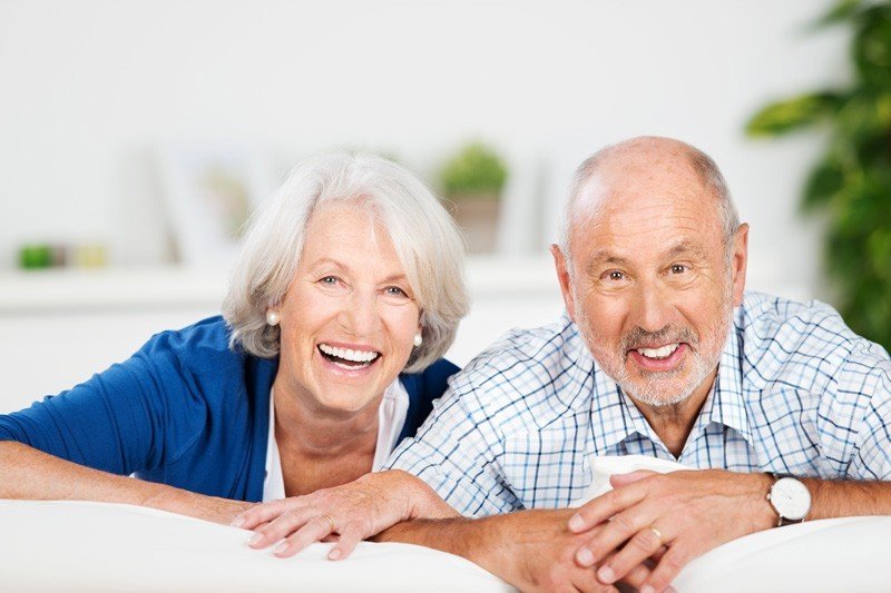 old couple smiling