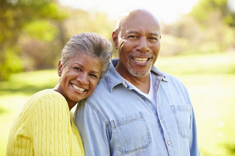 older couple smiling