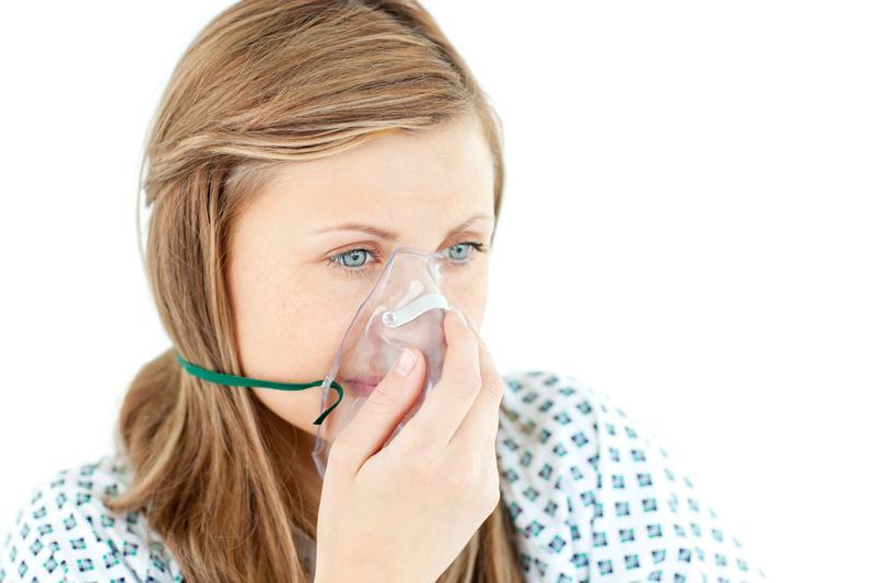 woman in sedation mask